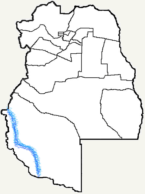Hidrografía Mapa de la Cuenca del rio Grande de Mendoza
