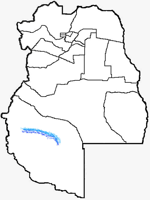 Hidrografia Mapa de la Cuenca del rio Malargue de Mendoza