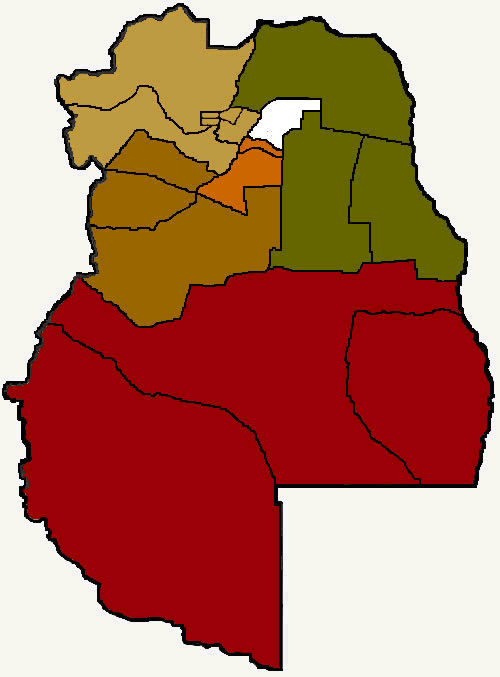 Mapa de San Martín en la Región Este Mendoza Argentina