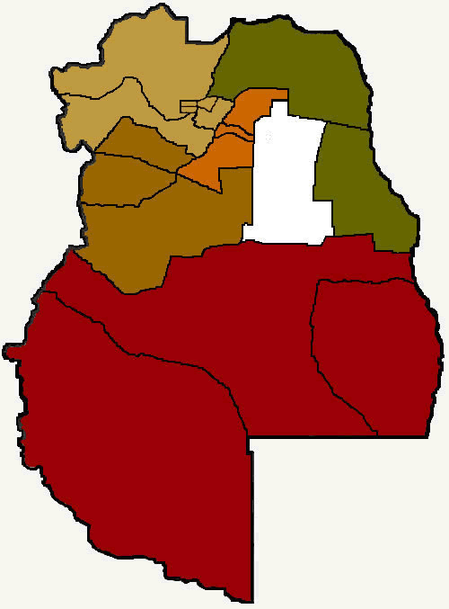 Mapa de Santa Rosa en la Región Noreste Mendoza Argentina